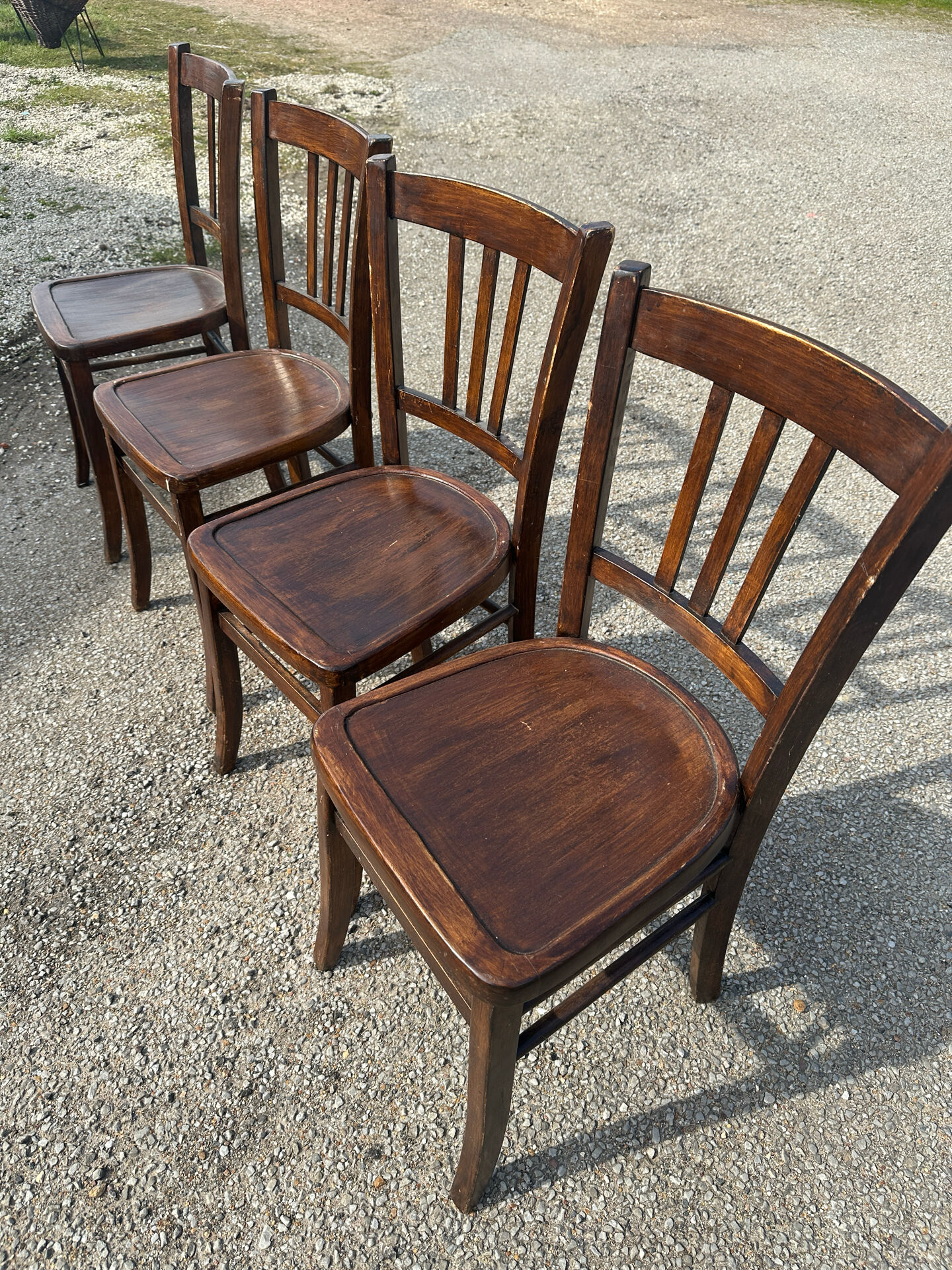 Set of 4 Luterna wooden bistro chairs