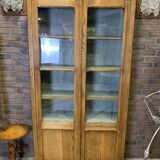 Solid oak school display case