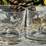 Set of Three 30cl Vintage Crystal Whisky Glasses // Epi Model // Art d