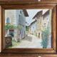 Huile sur bois village provençal