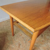 Low scandinavian teak table 60's
