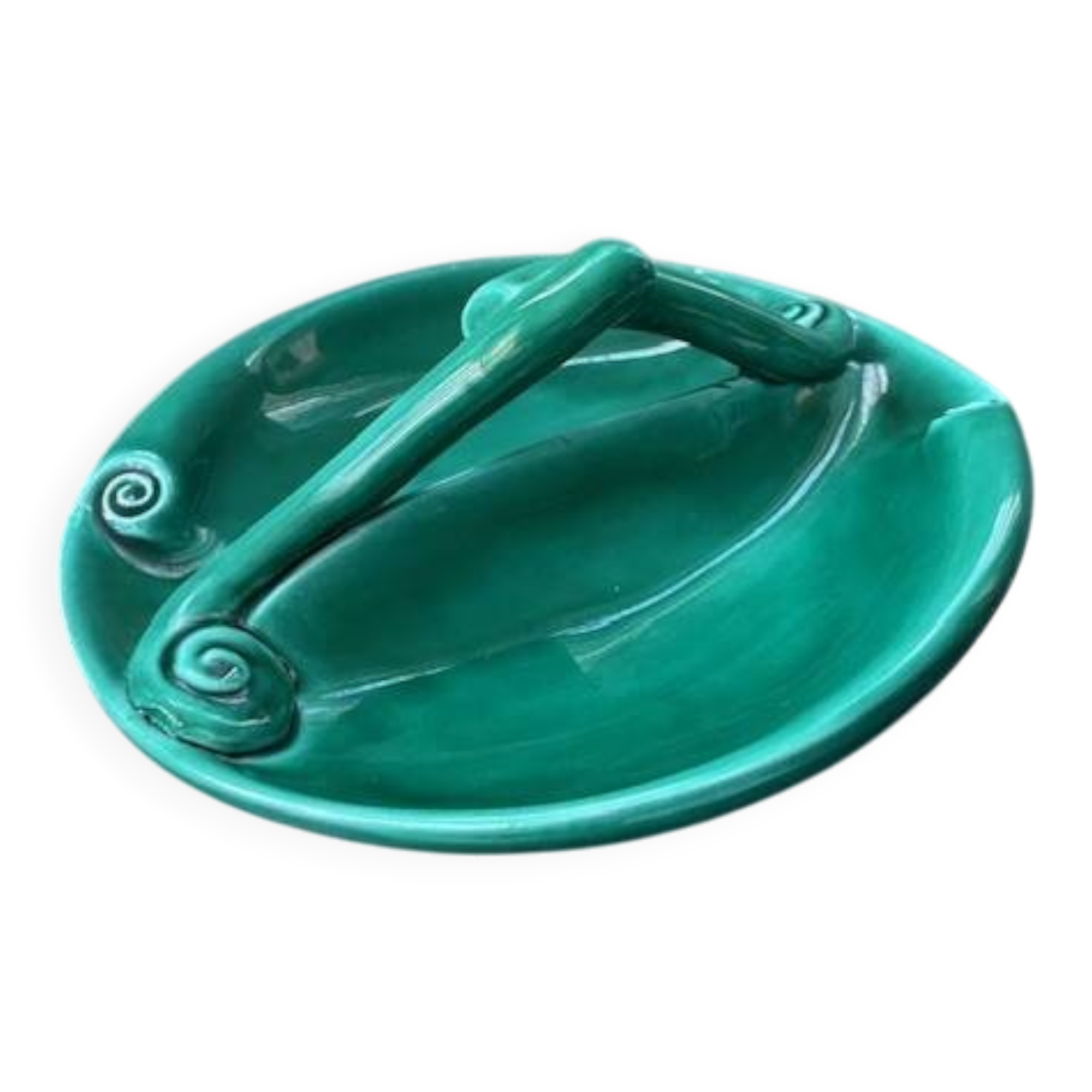 vintage glazed earthenware appetizer plate