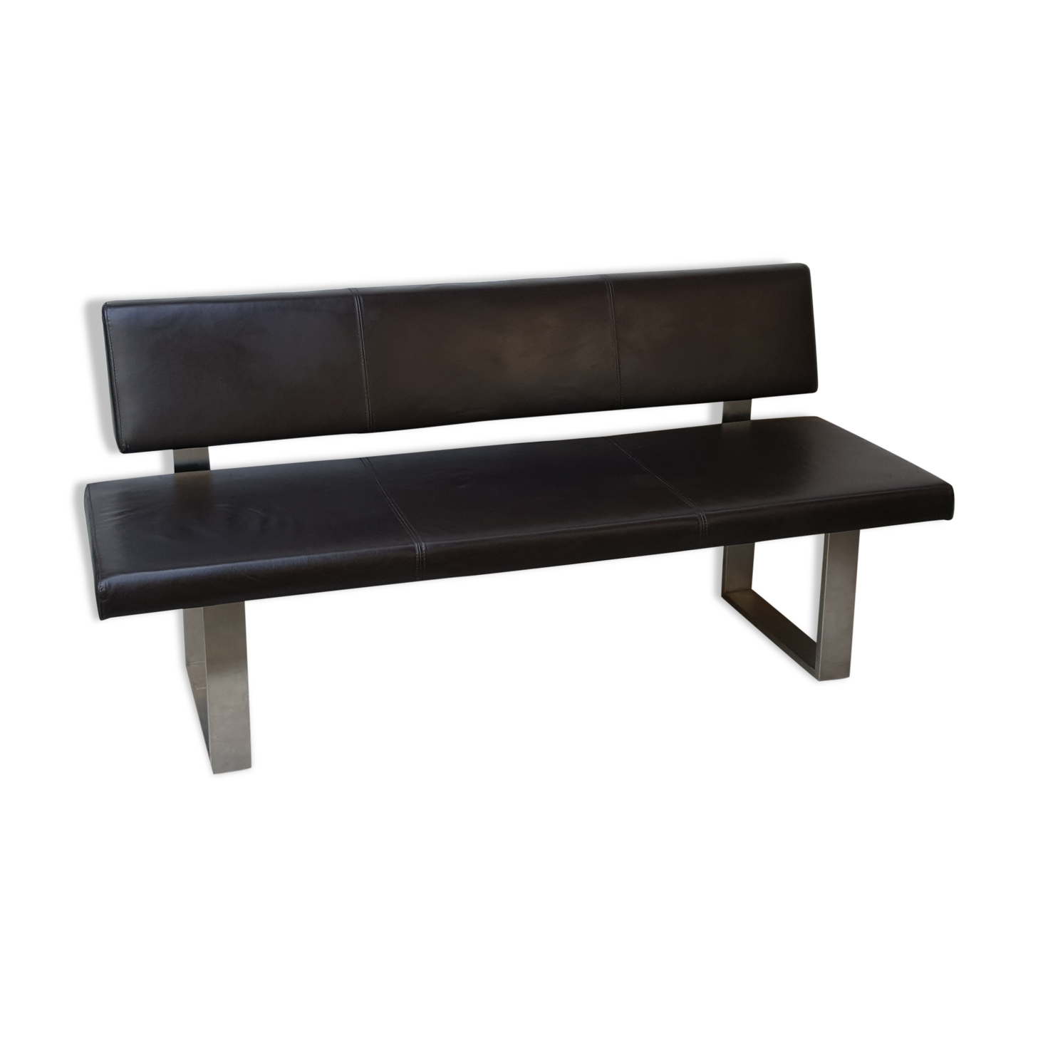 Leather office bench