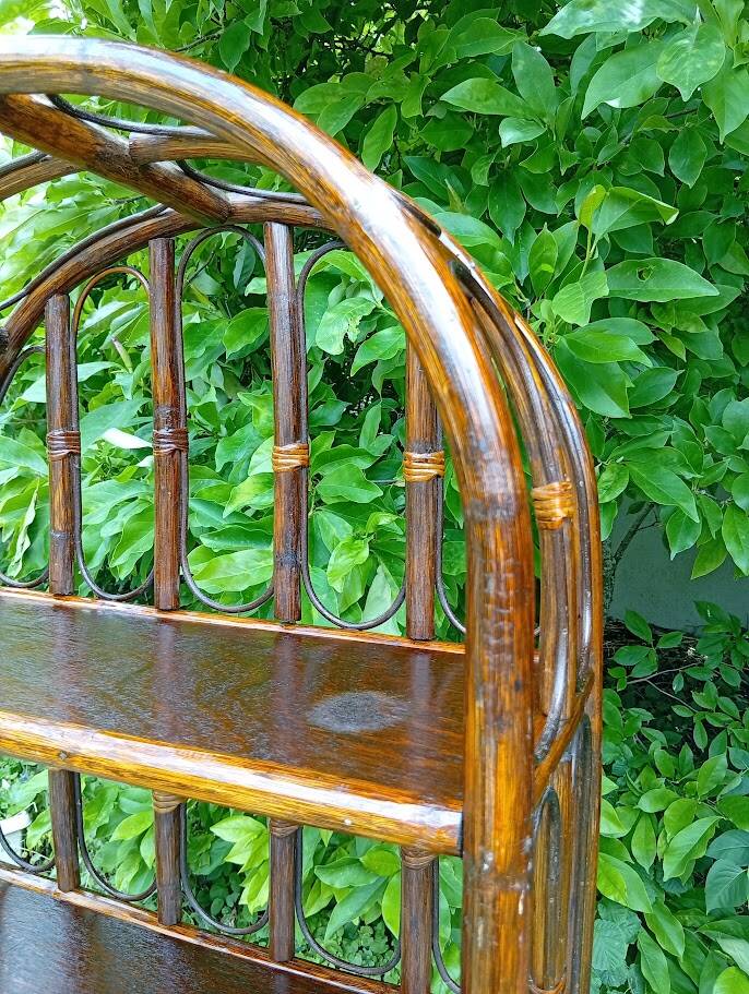 Bamboo wicker bookshelf