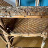 Chaise longue en rotin