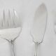 Ercuis Louis XV floral 5-piece service, ragout, fish, cake silver-plated metal