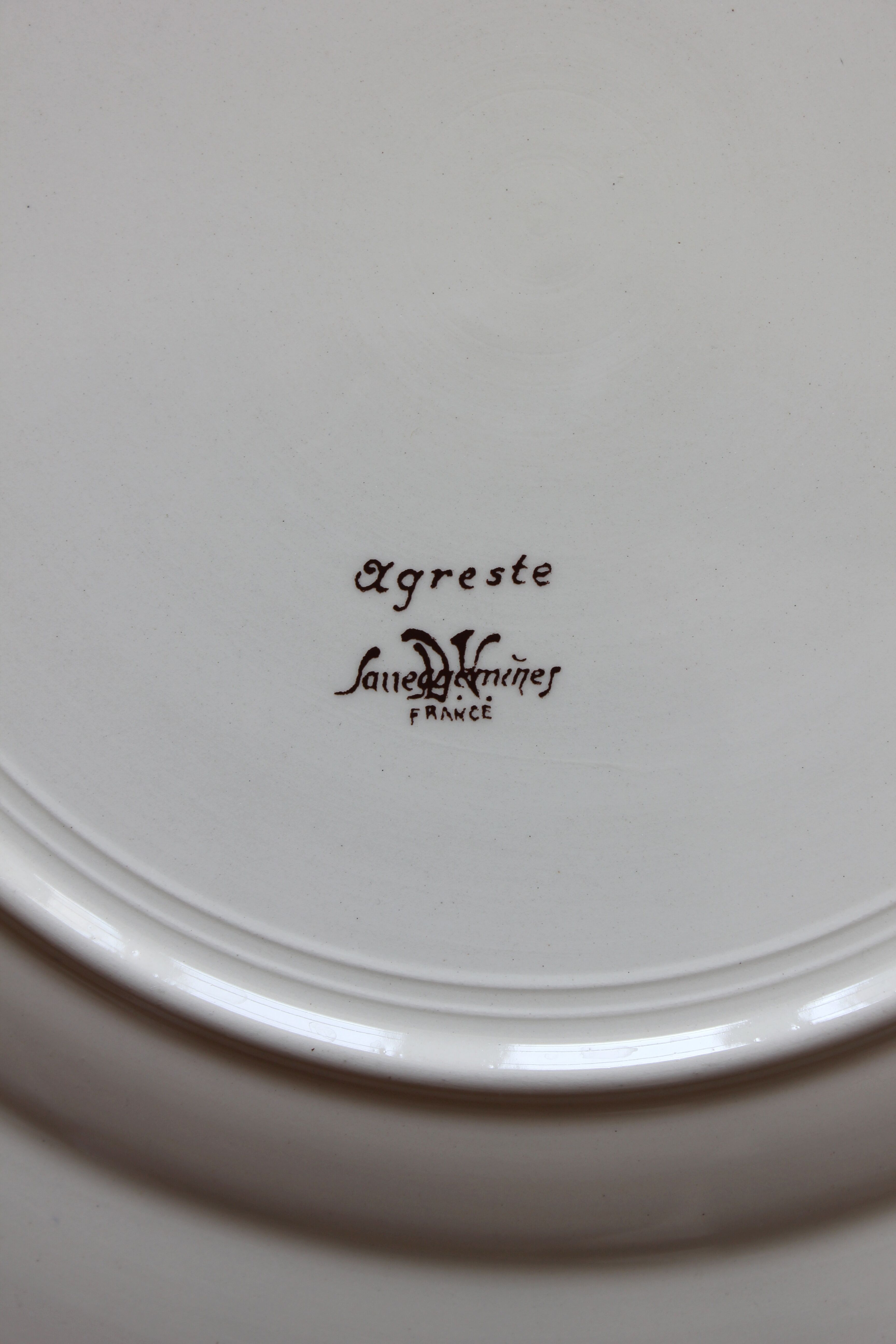 Round earthenware dish "Agreste" Sarreguemines