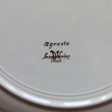 Plat rond en faïence "Agreste" Sarreguemines