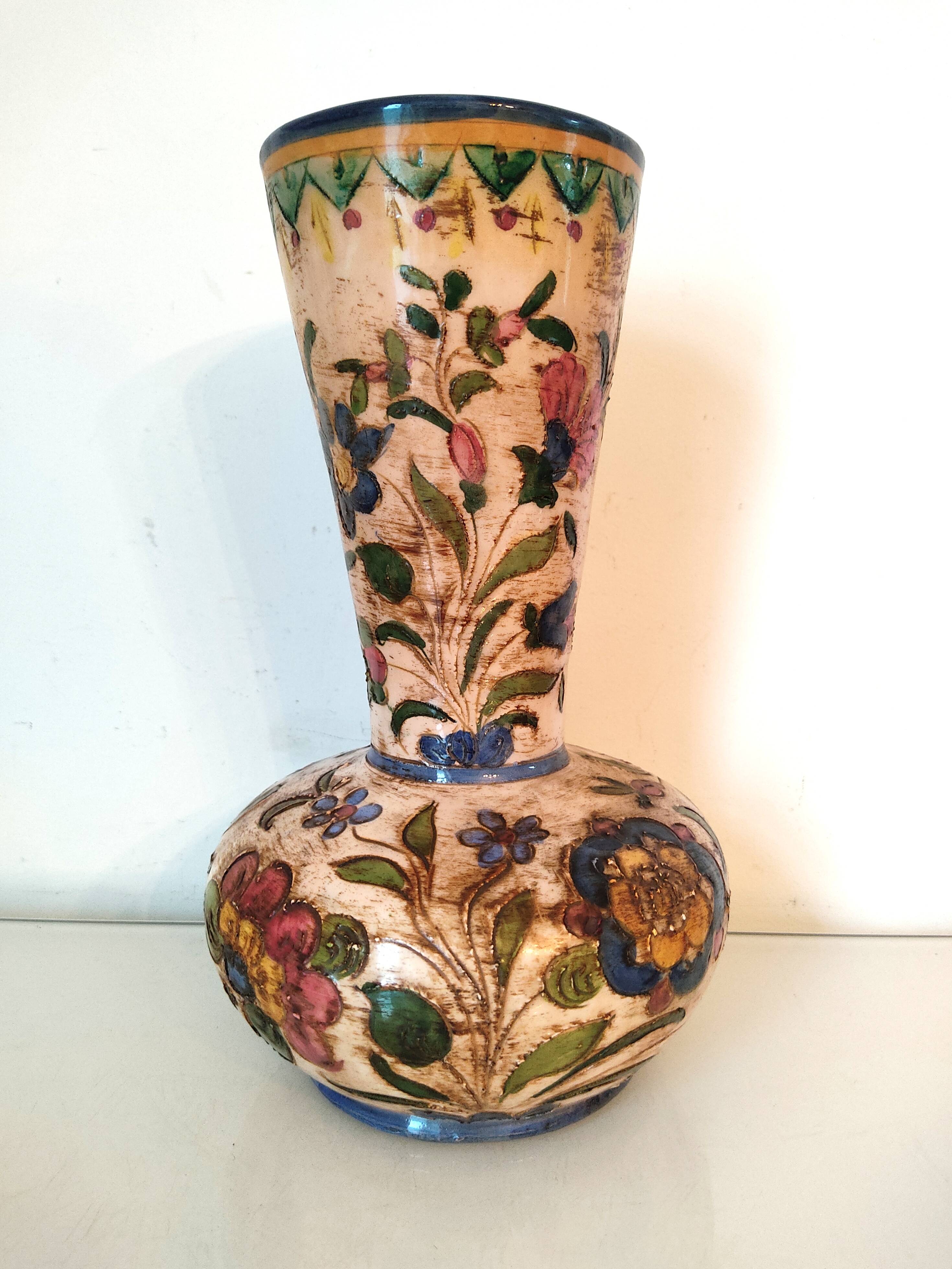 Italian ceramic flower vase