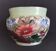 Vase en opaline peint main, motifs floraux abstraits