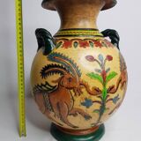 Vase amphore "Arno Montopoli Italia" années 30 au décor de Chimères