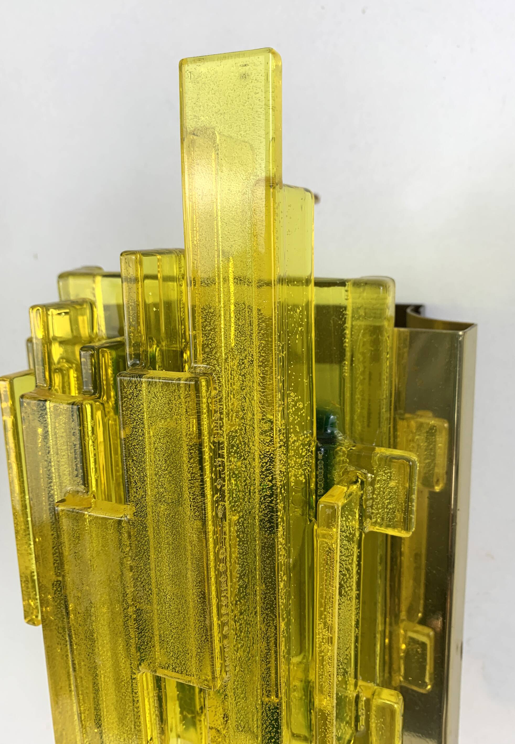 Pair of brutalist wall lights, Claus Bolby for Cebo Industri, Denmark, 1970.