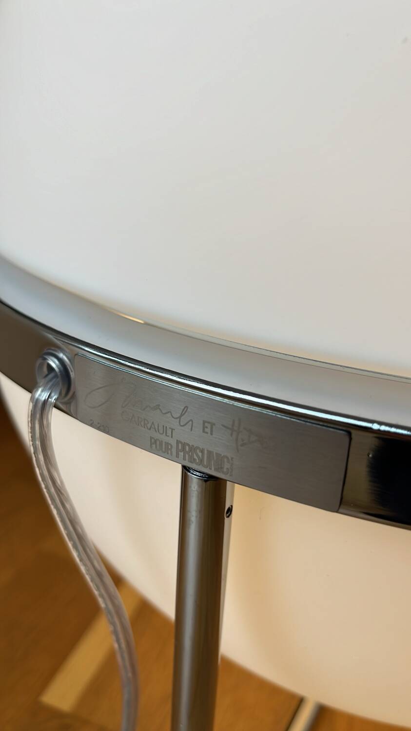 Garrault Delord Prisunic Monoprix design lamp limited edition 210 copies signed vintage Space Age opaline