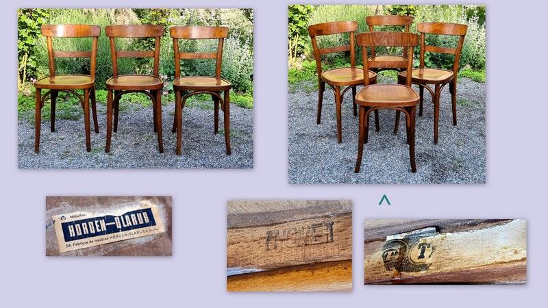 4 chairs Thonet and Horgen-Glarus 40s