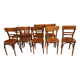 Serie de 10 chaises bistrot bois courbé