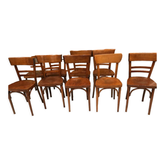 Old bistro chairs bentwood