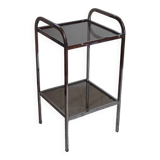 Vintage chrome metal saddle