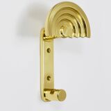 13 Postmodern Brass Wall Hooks by Ettore Sottsass, 1985, Valli & Valli Italy