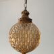 Lantern suspension in glass and brass
