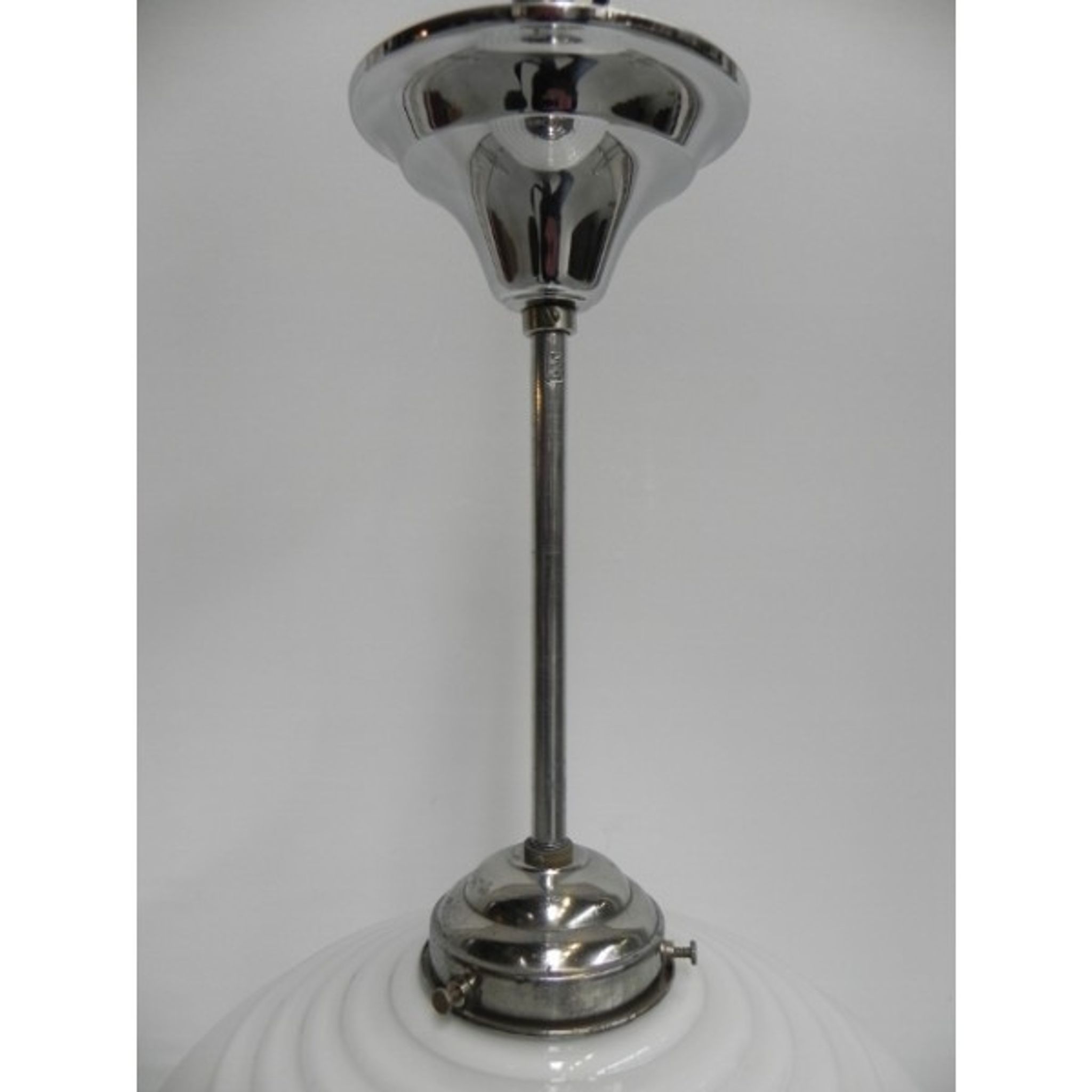 Suspension Deco with white glass sphere