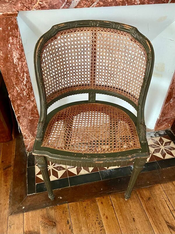 Fauteuil canné style LouisXVI