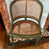 Caned armchair in Louis XVI style