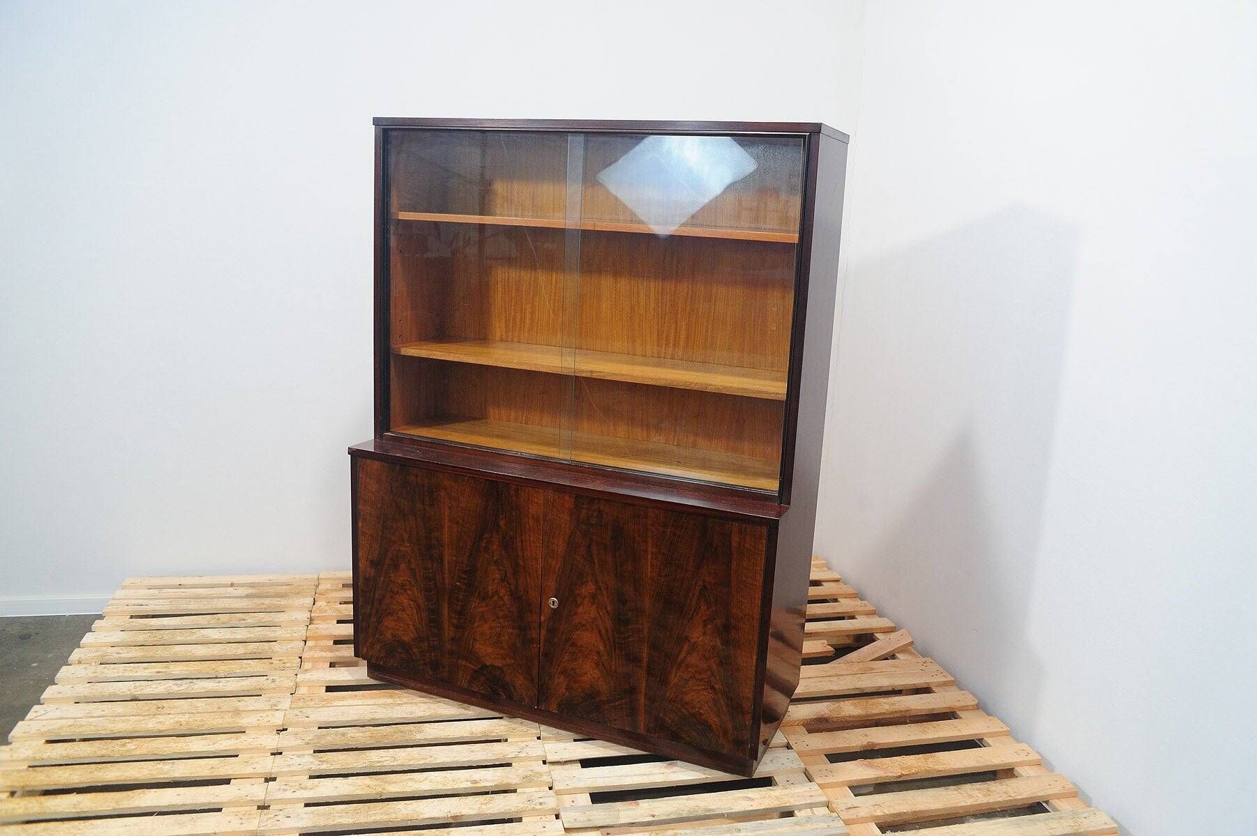 Mid-century modern bookcase by Setona, 1950s Czechoslovakia
