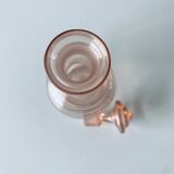 Pink glass decanter