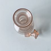 Pink glass decanter