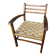 Fauteuil vintage en bois et corde, 1960