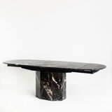 Vintage marble dining table with two extensions, Italy, 80's