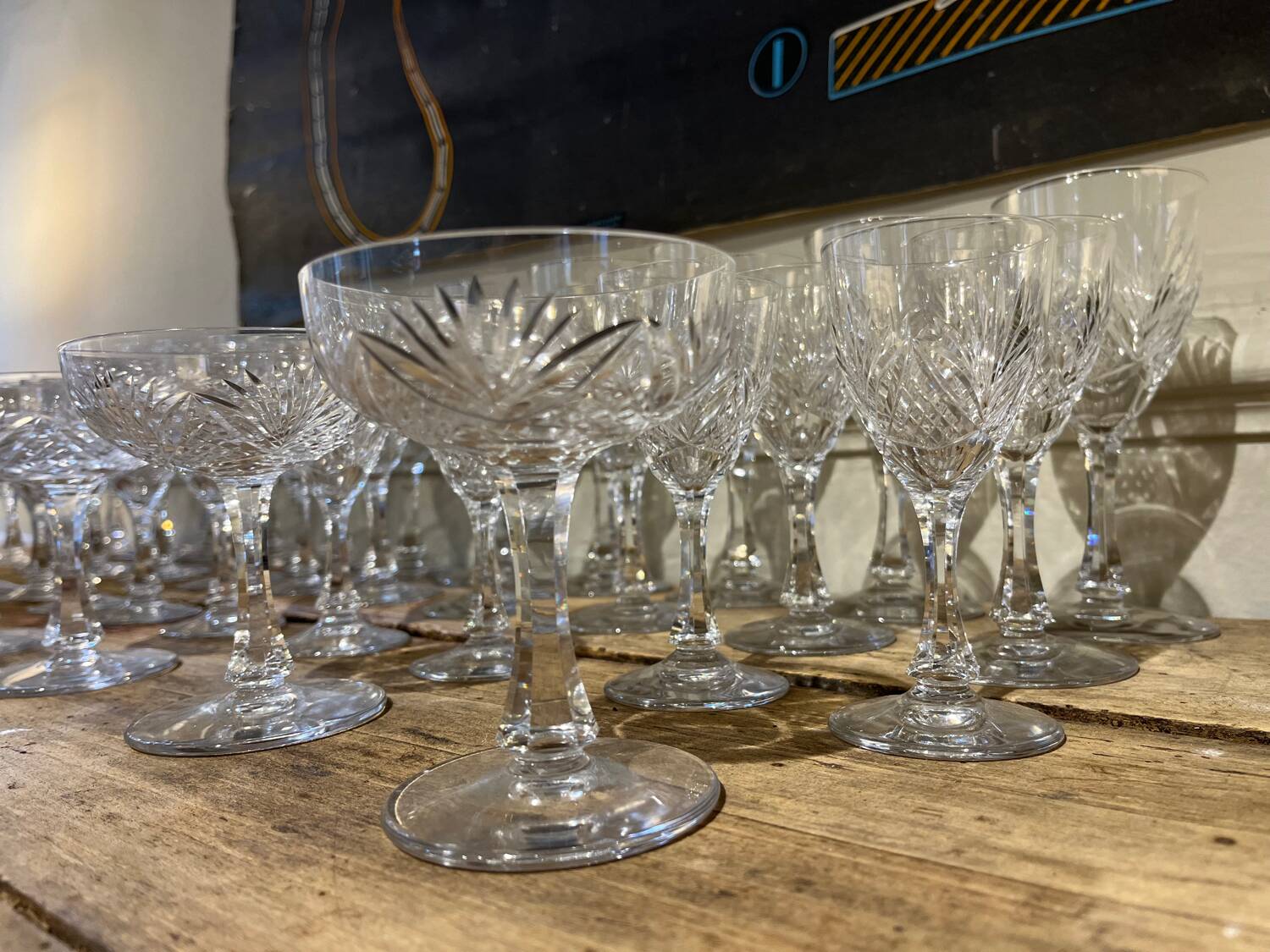 Beau lot de verres en cristal de Saint Louis
