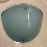 Appliques en verre de Murano bleu clair, années 1970, ensemble de 2