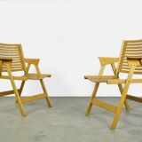 Original vintage foldable dining chairs by the Slovenian architect Niko Kralj (1920-2013) for Stol
