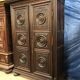 Antique Louis XIII armoire in solid walnut with carved doors