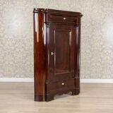 Biedermeier Mahogany Corner Cabinet, 1870