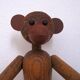 Teak monkey figurine Denmark 1970. no 1
