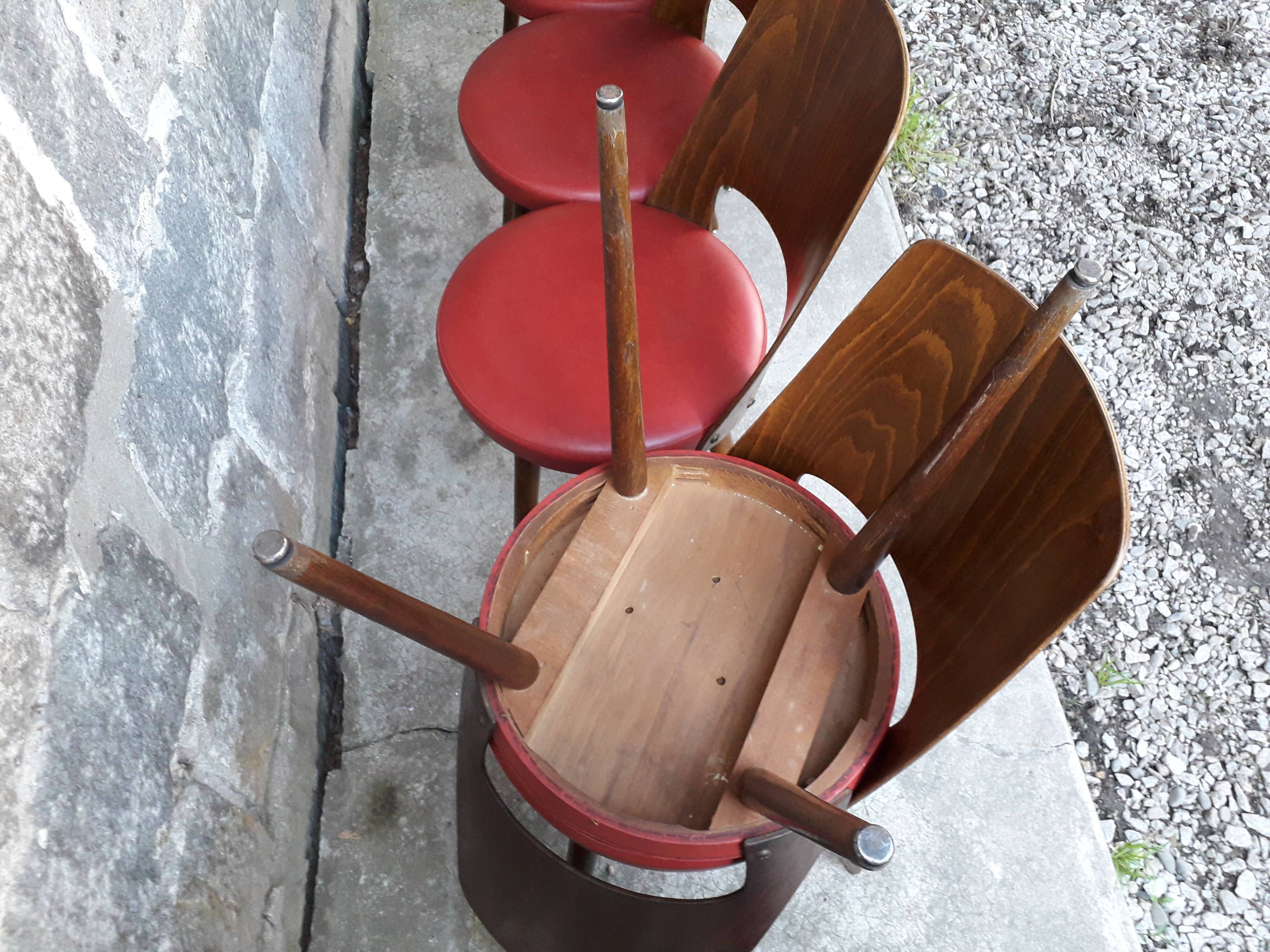 Lot de 6 chaises bistrot Baumann Mondor