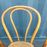 6 chaises cannées ancien bistrot vintage