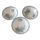 3 plates caps in Terre de Fer Saint Amand service Lily of the valley