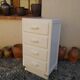 Art Deco chest of drawers in white painted wood with 4 drawers