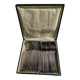 Silver-plated metal cutlery set, 24 pieces