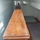 Asymmetrical wall or divider bookcase in dark wood