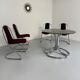 Set of 4 tubular chairs, Italian design, 70s vintage, Cantilever