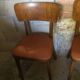 Lot de 3 chaises bistrot thonet bois courbé et skaï marron