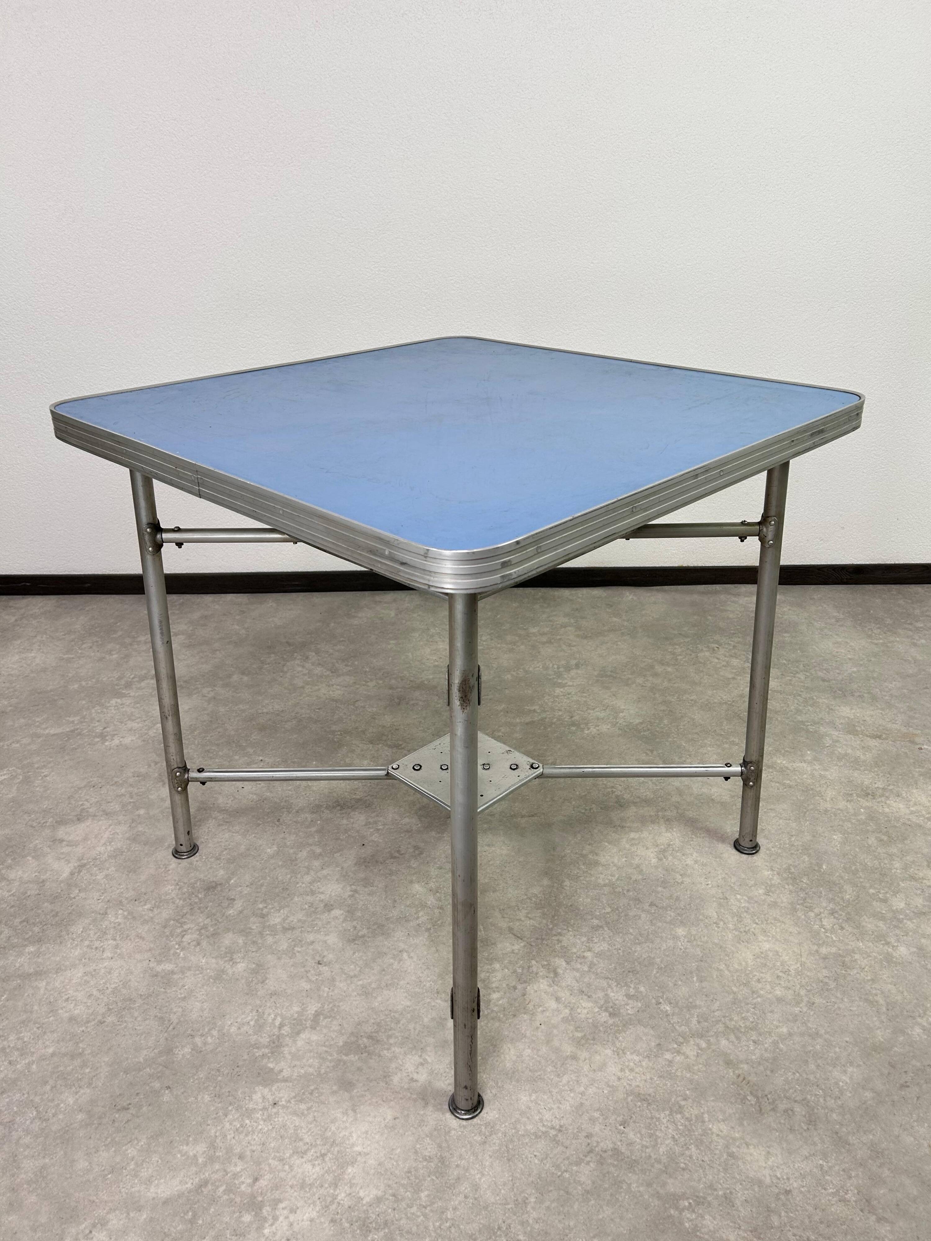 Vintage aluminium dining set