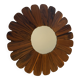 Miroir soleil fleur en bois, style vintage