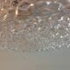 Plafonnier rond en verre pointes de diamants par RZB Leuchten / vintage années 60-70