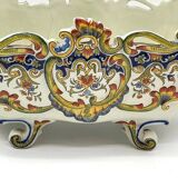 Desvres Earthenware Planter with Polychrome Decoration called "Rouen"