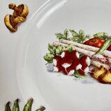 Set of 6 KG Lunéville "Le Potager" soup plates, 1950/70